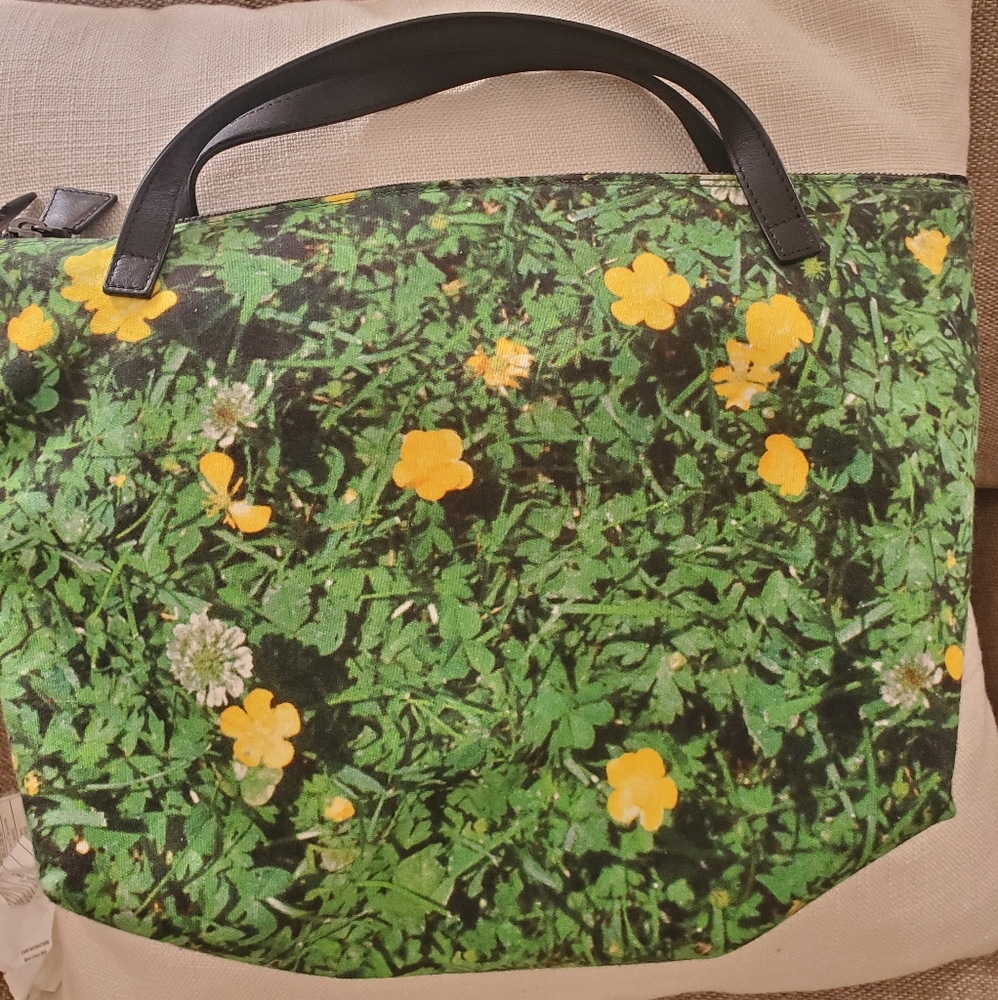 Akris Buttercup Print Tote w/ Leather Handles - Picture 8 of 11